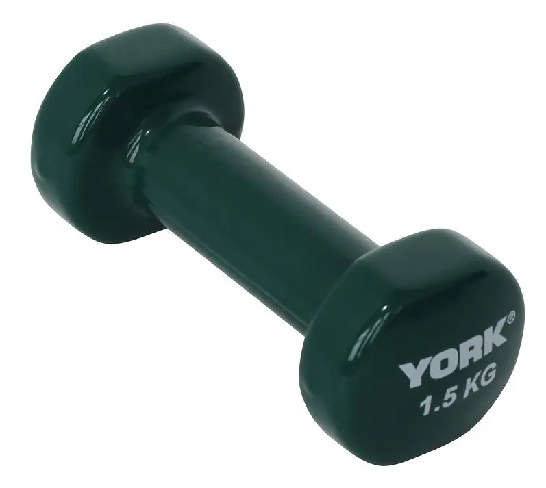 Гантелі для фітнесу вінілові круглі York Fitness 2х1,5кг зелений - фото 3