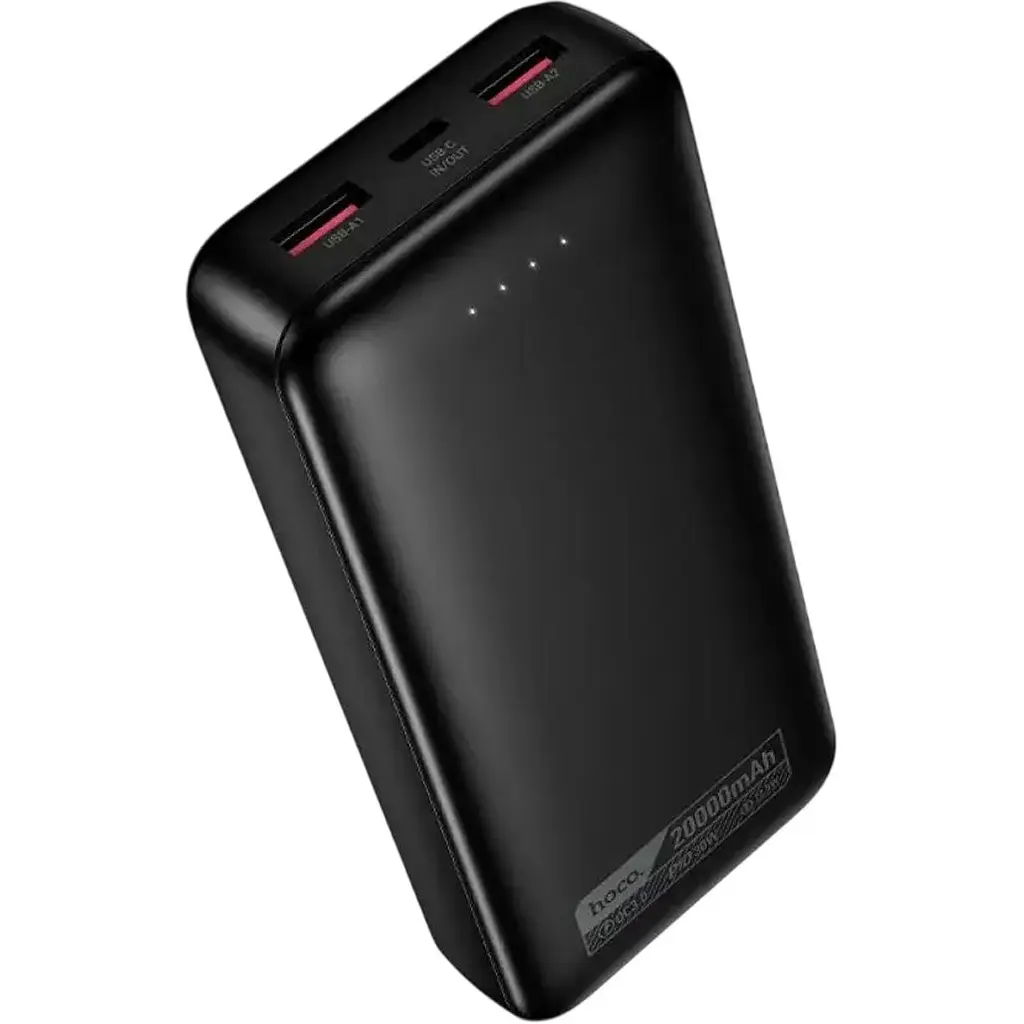 Зовнішній акумулятор Hoco DB130 Tridentis 20000mAh 30W Black [168599] - фото 3