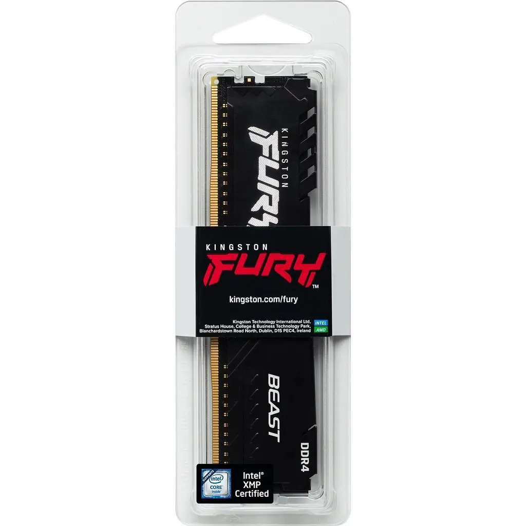Модуль пам'яті DDR4 Kingston FURY Beast 16GB 3200 MHz Black (KF432C16BB1/16WP) [148743] - фото 5