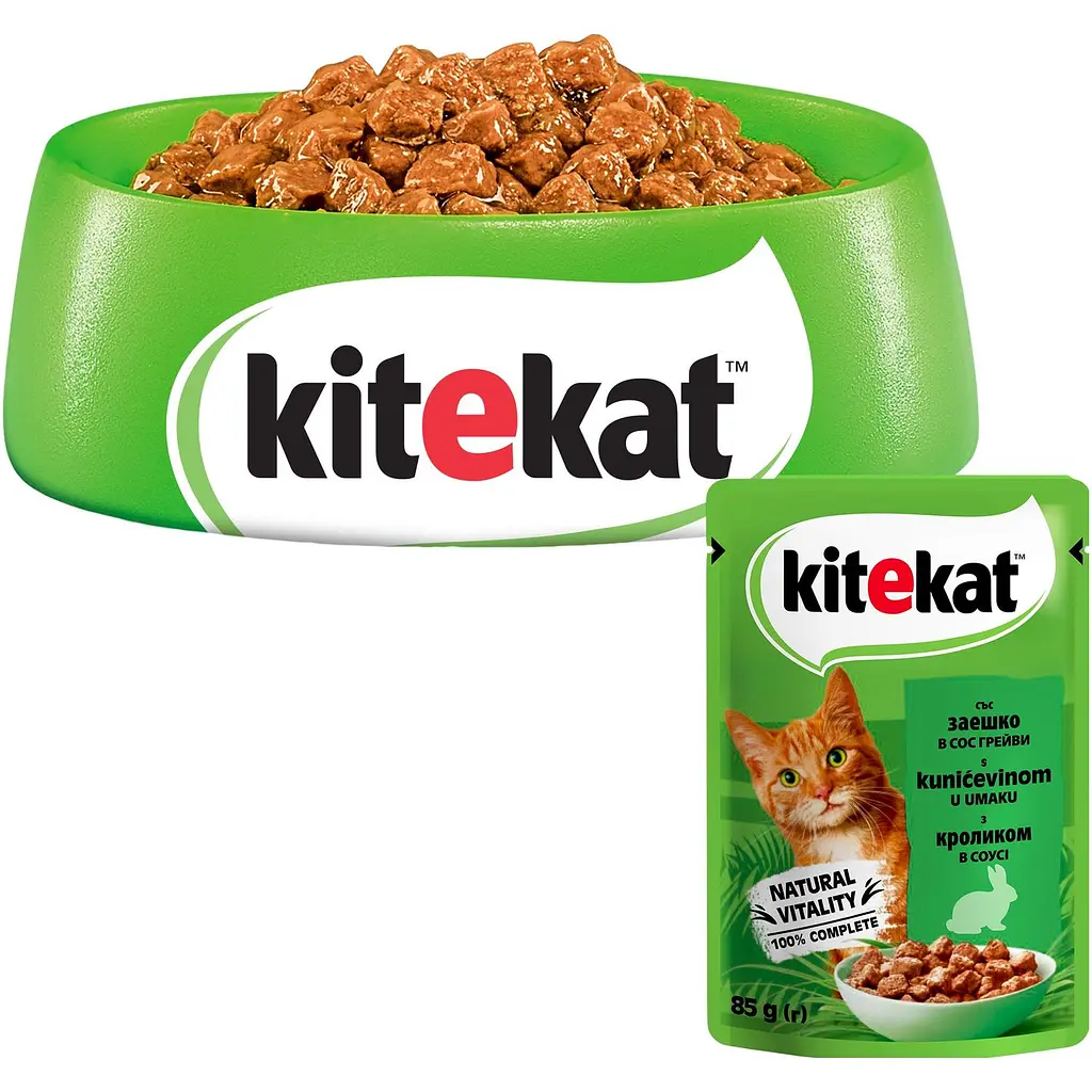 Вологий корм для котів Kitekat з кроликом в соусі 2.38 кг (28 шт. х 85 г) - фото 3