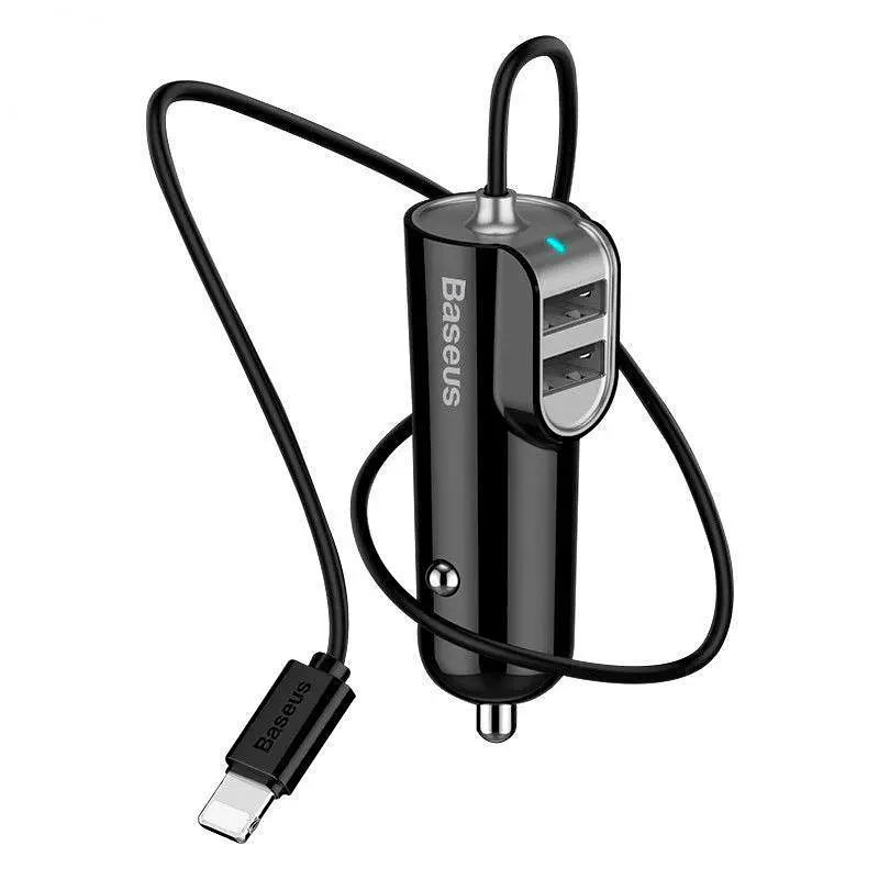 Автомобільний зарядний пристрій Baseus Energy Station 2USB QC 5.5A CCNL-01 Black - фото 5