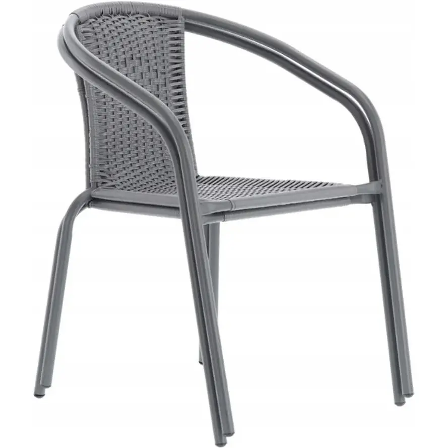 Садовая мебель Chomik Bistro стол и 2 стулья серый - фото 8