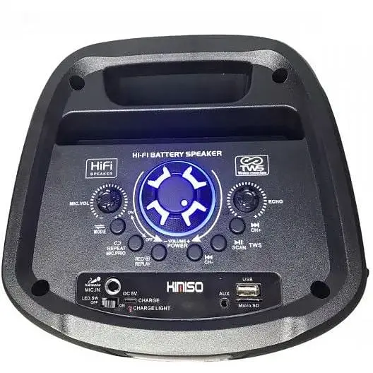 Акумуляторна акустична система Kimiso QS-83 колонка валіза 80Вт USB SD FM радіо Bluetooth мікрофон ДК (QS-83) - фото 3