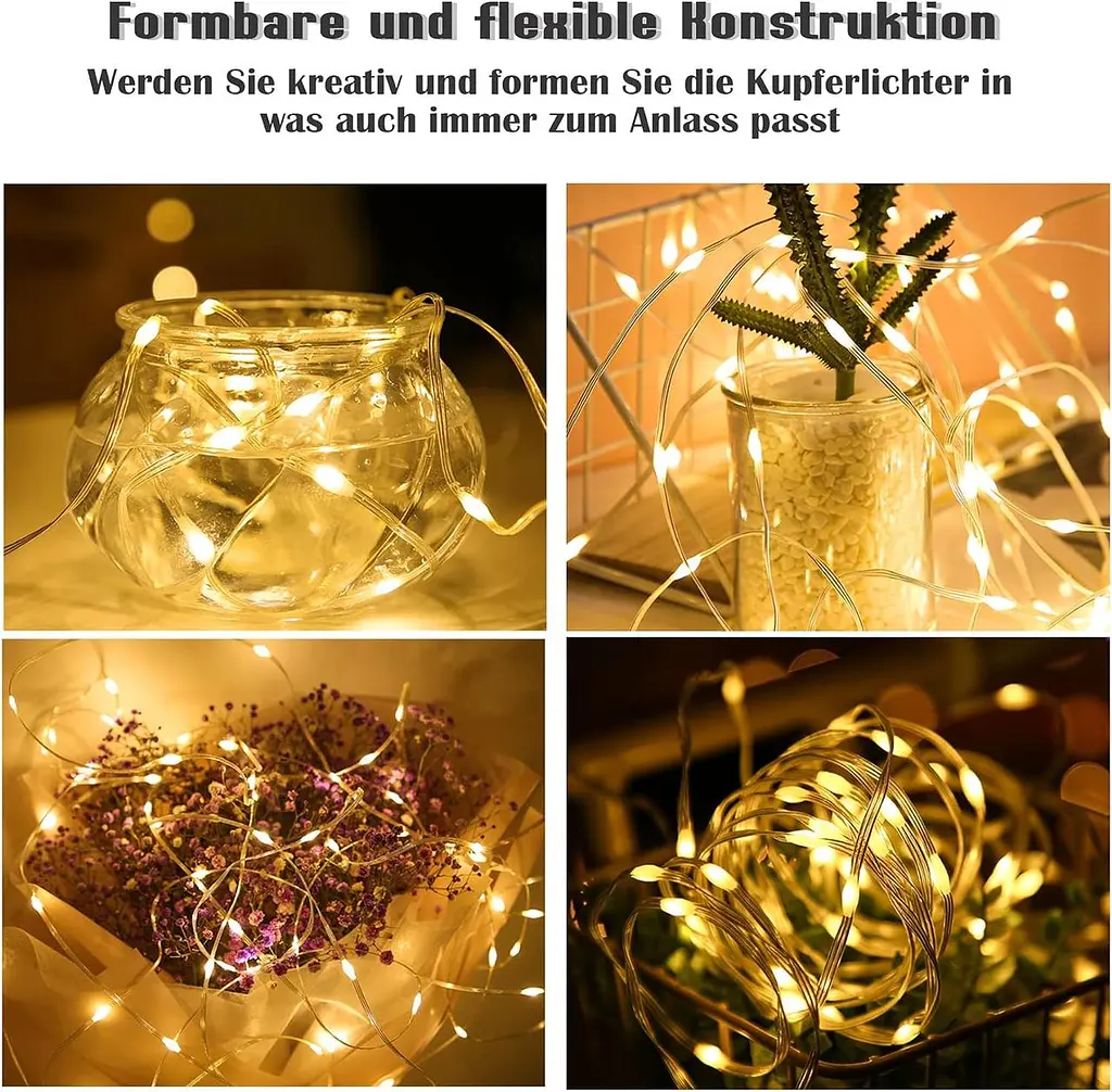 Гірлянда Lezonic 220 LED Fairy Lights Outdoor Power, 8 м/8 режимів, ПВХ Fairy Lights з дистанційним упрв - фото 5