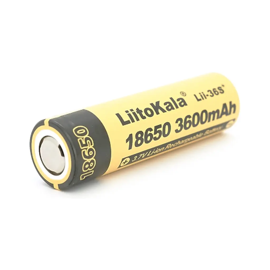 Акумулятор 18650 3600mAh, 3.7V(2.75-4.2V) Liitokala (Lii-36S+) - фото 2
