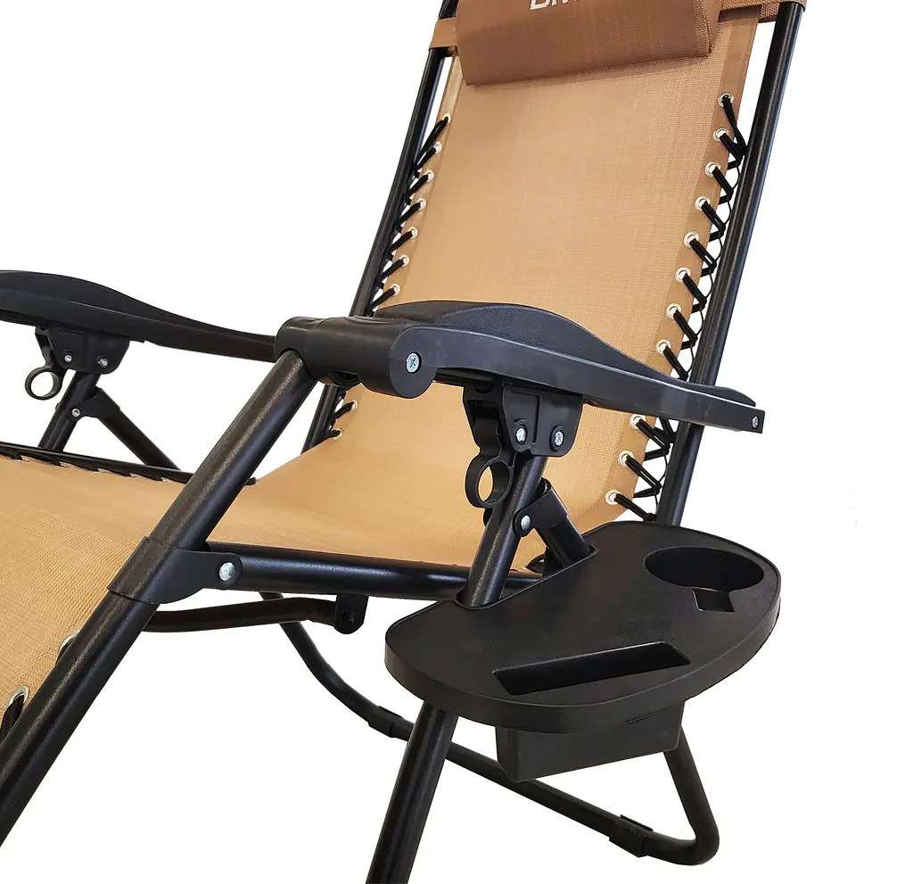Раскладное садовое кресло-шезлонг DMS GLS-120B Dark beige - фото 7