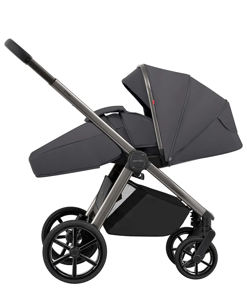 Коляска універсальна 2 в 1 Omega Excellent Grey з LED підсвічуванням для дітей до 22 кг CARRELLO Сірий - фото 7