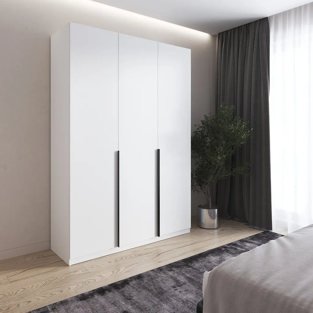 Шафа для одягу Vays M-32, 2 штанги та полиці, ЛДСП, 150×50×220 см - для спальні, вітальні, передпокою - фото 2