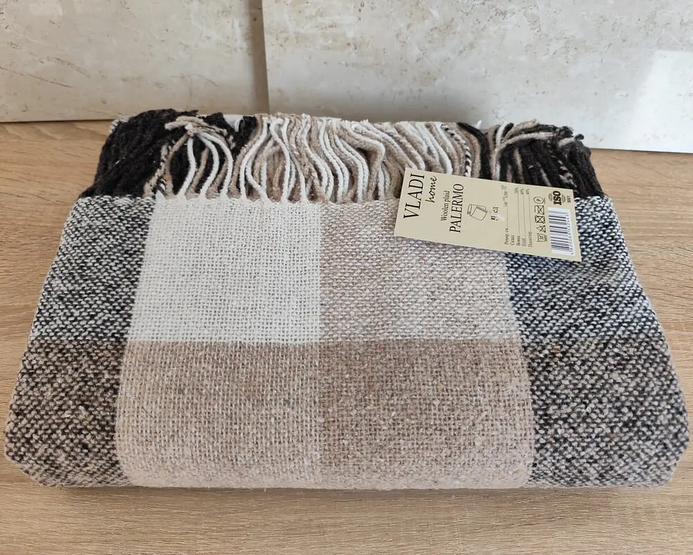 Плед Vladi Palermo Pictor бежево-пісочно-коричневий 170х210 - фото 4