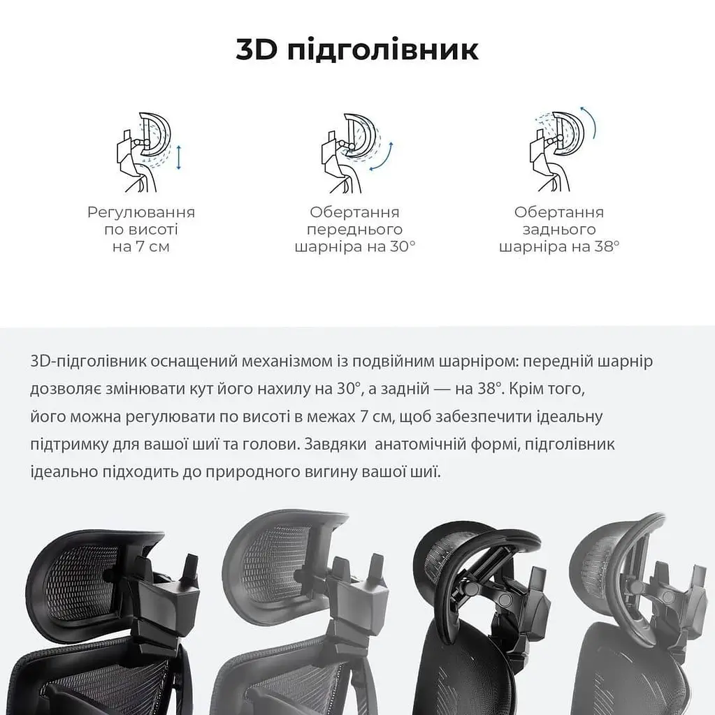 Ігрове крісло Anda Seat X-Air Mega Size XL Mesh Space Black (AD-WY-01-BBB) - фото 13