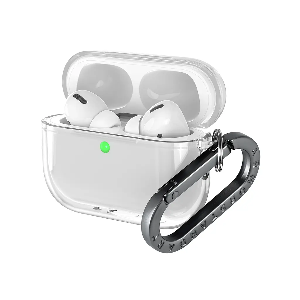 Чохол для навушників Apple AirPods Pro 3, прозорий, Air, термополіуретан (TPU), протиударний, захист від подряпин, пилу і ударів, футляр з карабіном для кріплення, точні вирізи для доступу до роз"ємів, ArmorStandart (ARM88268) - фото 2