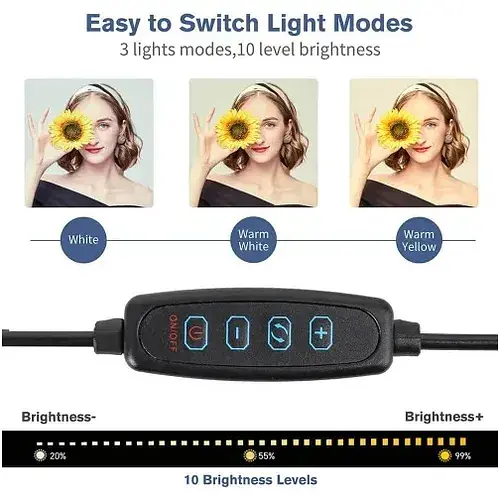 Держатель с кольцевым освещением Grand MY100 Kit3 Bluetooth 6" 12 cm Stand + 83 cm Selfie Stick - фото 3