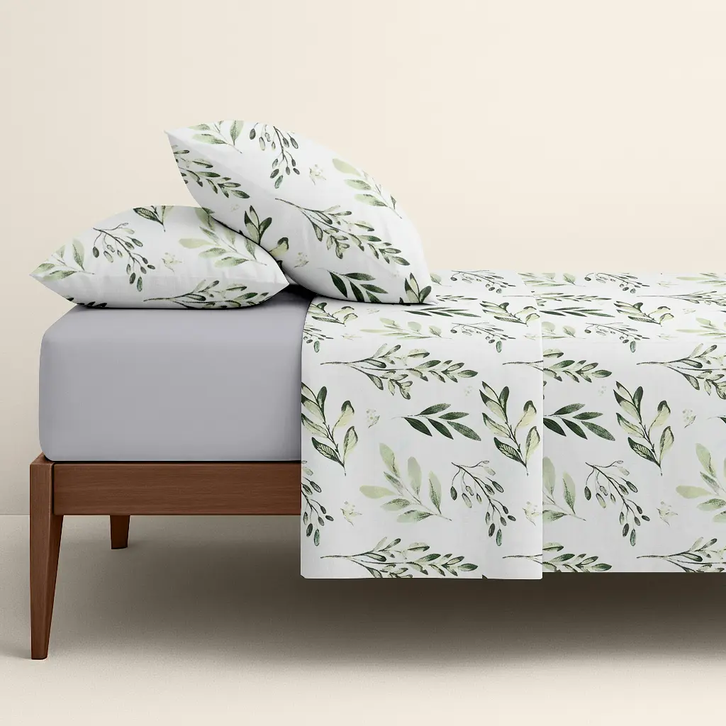Євро постільна білизна з простирадлом на резинці OLIVE MOOD CS4 COSAS (2200000025180) - фото 2