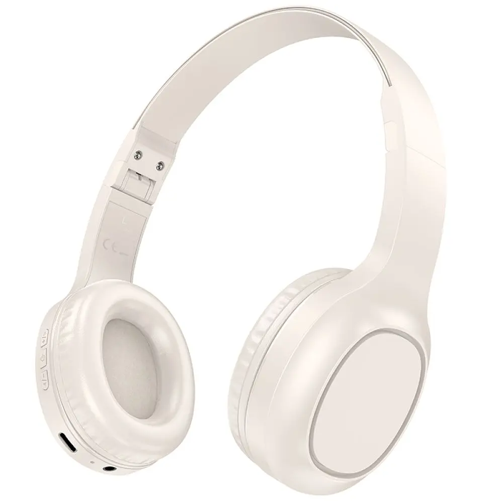Бездротові навушники з мікрофоном Hoco W46 Charm BT Bluetooth 5.3 AUX 200 мАч White (31654_2907100)
