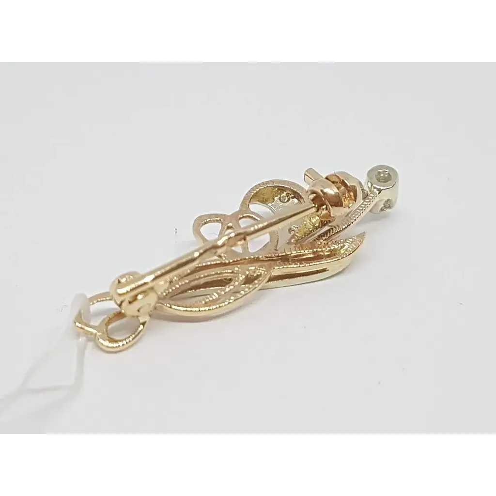 Золота брошка Гаразд з діамантами. 3080723 - фото 3