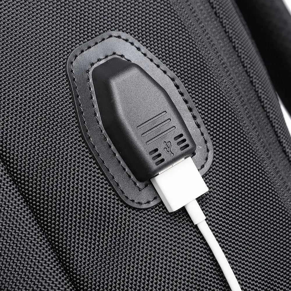 Рюкзак міський Bange BG-1921 22л ранець з відсіком для ноутбука до 15.6'' USB-роз'єм Black (19376) - фото 6
