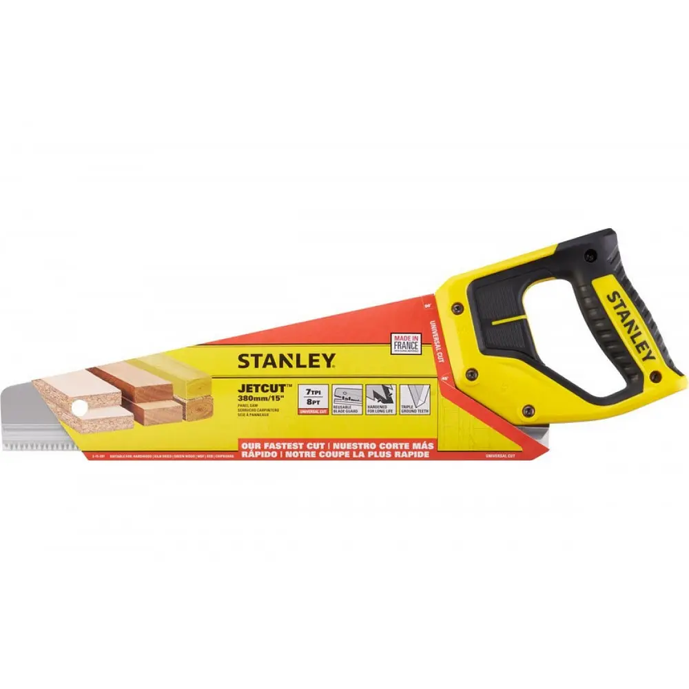 Ножовка по дереву Stanley Jet-Cut SP L= 380 мм 7 зуб/1" (2-15-281) - фото 3