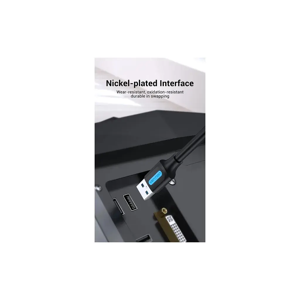 Дата кабель USB 3.0 AM/AM 1.5m PVC black Vention (CONBG) - фото 3