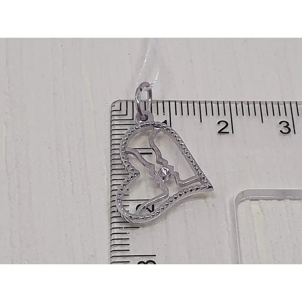 Срібна підвіска Vegas Поцілунок з фіанітами. 30034Р - фото 2