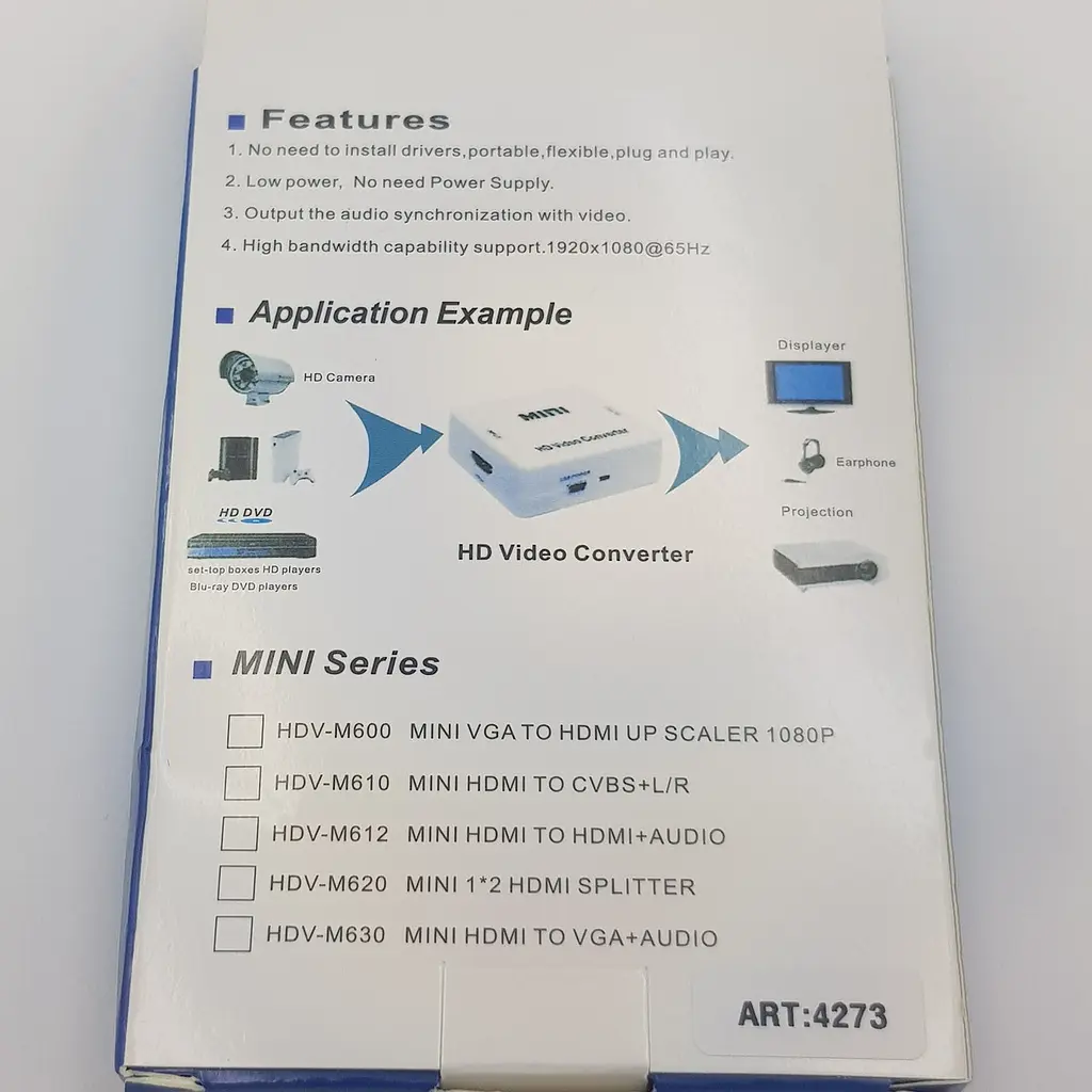 Конвертер адаптер з HDMI на AV тюльпани RCA перехідник перетворювач 1080P відео та аудіо UKC білий - фото 8