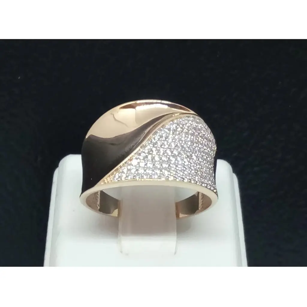 Золоте кільце Столична Ювелірна Фабрика з фіанітами. 140499 20 - фото 4