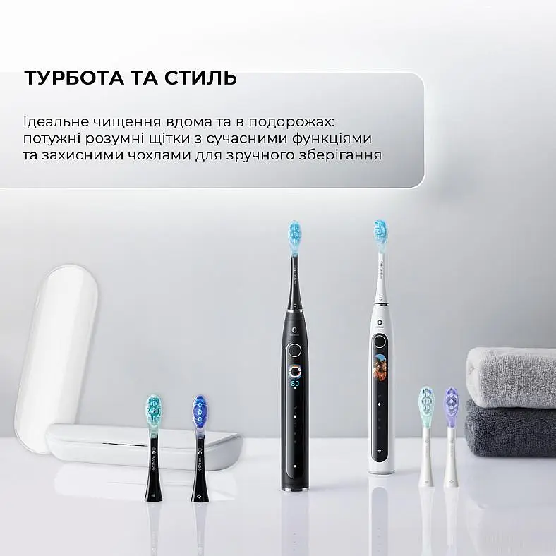 Электрическая зубная щетка Oclean X Pro 20 S Duo Set White+Black - фото 9