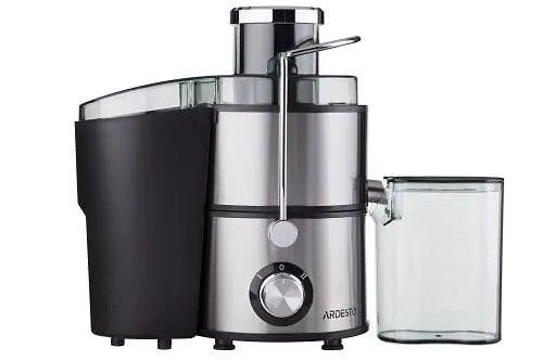 Соковыжималка Ardesto JEG-1000, Black/Silver, 1000W, центробежная, 2 режима, емкость для сока 500 мл, резервуар для жмыха 1.5 л, защита от перегрева - фото 2