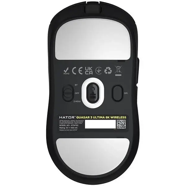 Bluetooth миша HATOR Quasar 3 ULTIMA 8K HTM762 Black UA - фото 6