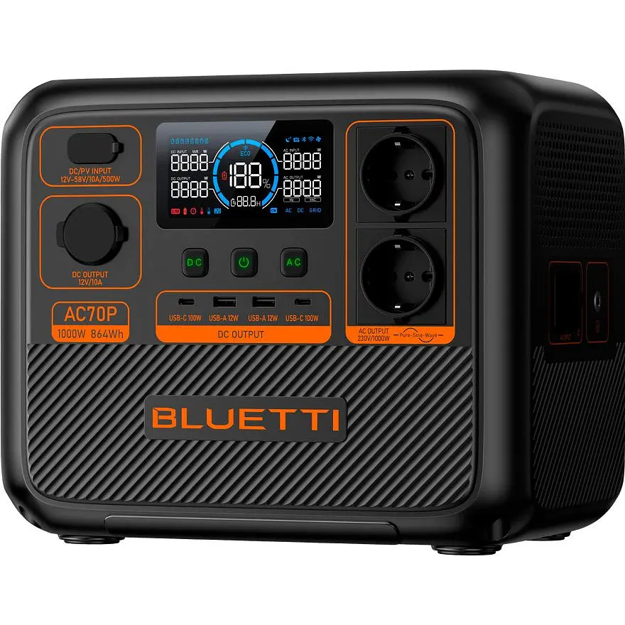 Зарядна станція BLUETTI AC70P 1000W [106003] - фото 2