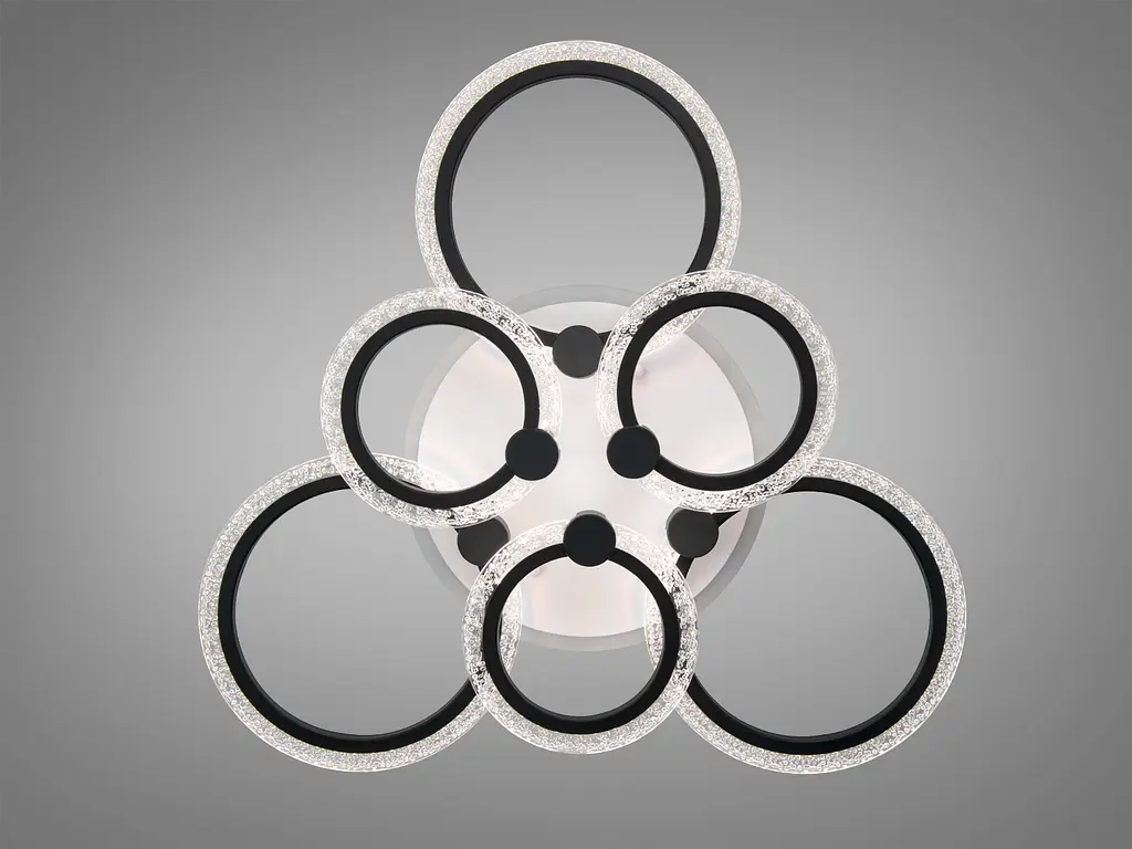 Люстра потолочная Romin LED Diasha белая 6 колец 74W - фото 3