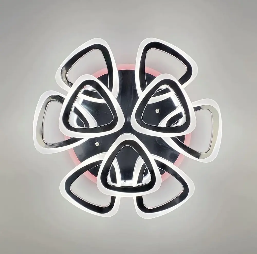 Светодиона LED люстра на 6+3 рожка треугольной формы | Ст. A 2502/6+3 RGB CH | Line F - фото 2