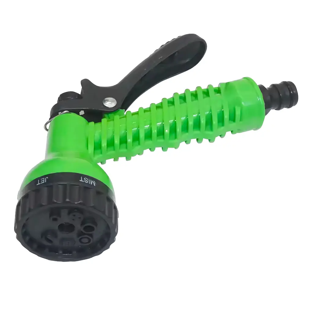 Гнучкий садовий шланг поливний з котушкою 15 м Garden Hose з пістолетом розпилювачем 7 режимів, зелений з синім (7028299354) - фото 7
