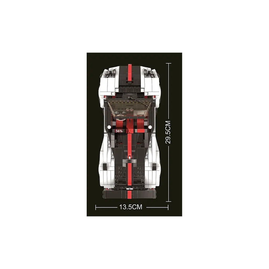 Конструктор детский спортивный автомобиль 960 шт белый - фото 7