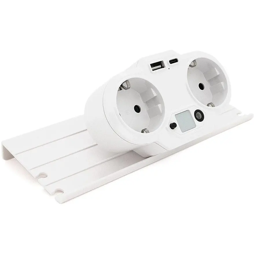 Розетка-измельчитель с заземлением Voltronic HHT-609WT White, ночник, USB+Type-C, 4 А, зашита от перегрузки, - фото 2