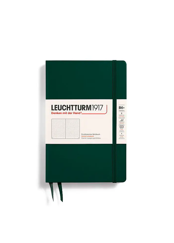 Блокнот Leuchtturm1917 Paperback (B6+) Forest Green Крапка (370288) - фото 5