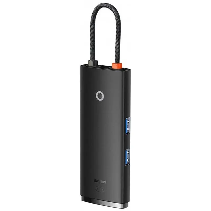 Перехідник HUB Lite Series 6in1 (Type-C to HDMI + 2xUSB 3.0 + PD+SD/TF) (WKQX05) Black Baseus teh0030560 - фото 2