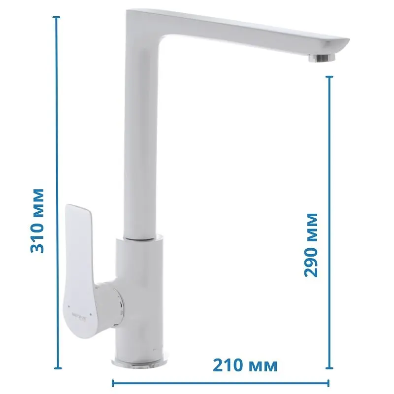 Змішувач для кухні Mixxus Premium Eva 017 white MI5810 Білий матовий - фото 2
