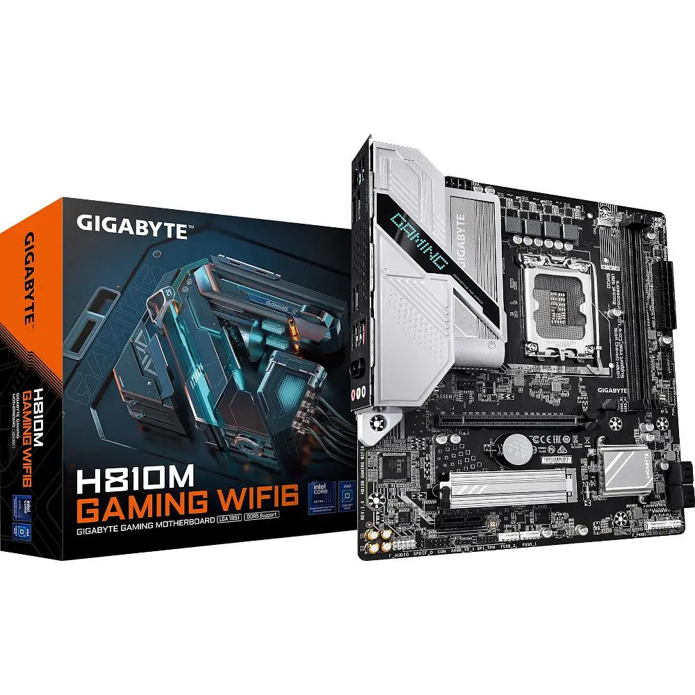 Материнська плата GIGABYTE H810M GAMING WIFI6 (H810M GAMING WIFI6) (Socket 1851, Intel H810, Micro-ATX) - фото 2