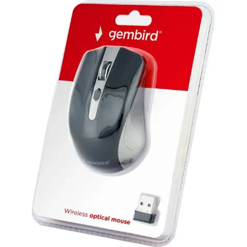 Мишка Gembird MUSW-4B-04-GB Black+Grey (MUSW-4B-04-GB) - фото 3