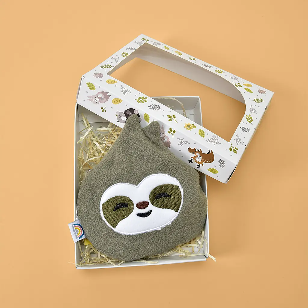 Подушка-грелка Papaella Ленивец с семенами льна 18х17 см бежевый (8-33270 беж) - фото 11