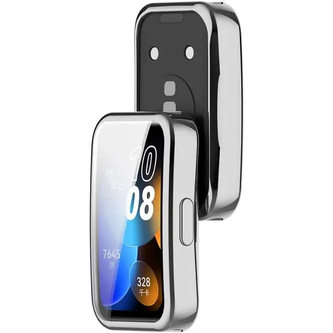 Чехол-накладка DK CDK для Huawei Band 10 Silicone Face Case (016324) (silver) - фото 2