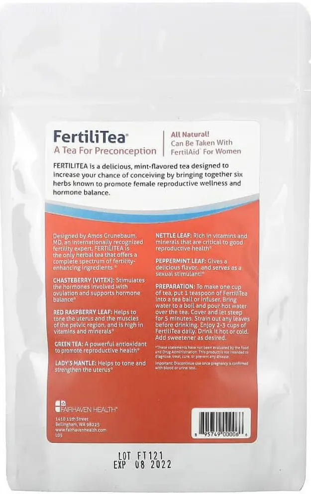 Чай для зачаття Fairhaven Health Fertili Tea смак м'яти 85 гр - фото 2