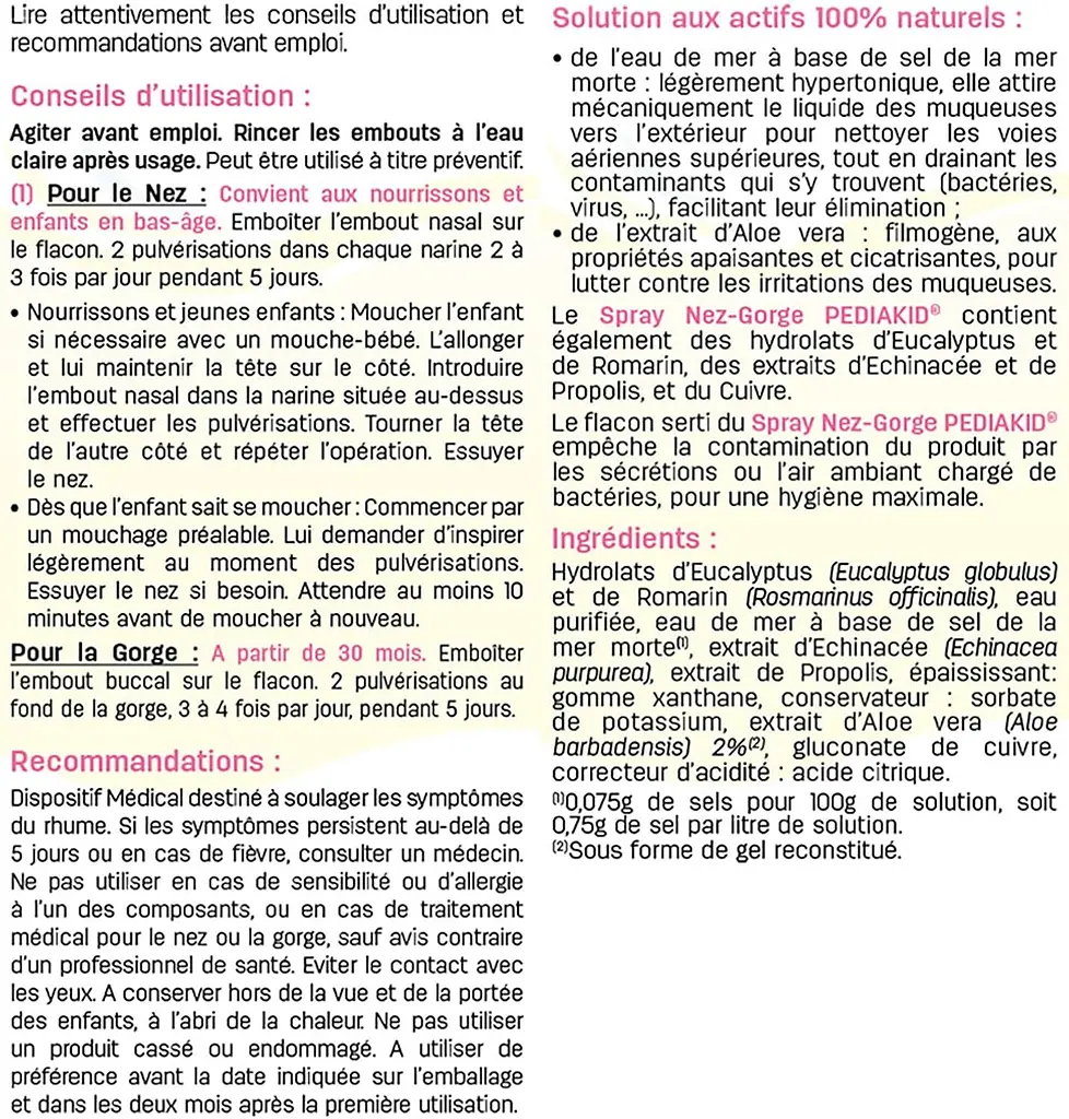 Спрей для носа и горла Pediakid Spray Nez-Gorge 20 мл - фото 2