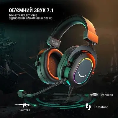 Навушники Fifine (H6) RGB 7.1 Black (H6) - фото 6
