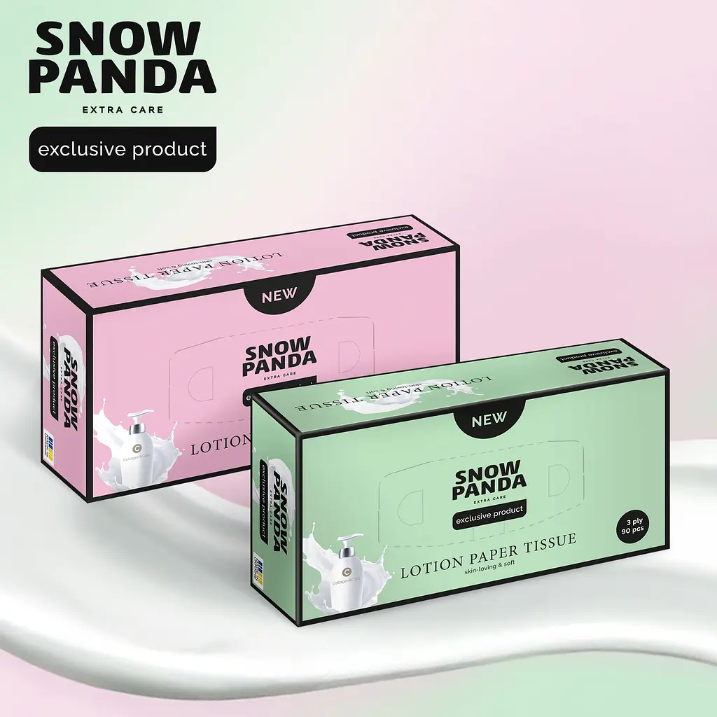Серветки паперові Сніжна панда Extra Care Lotion з  лосьйоном в асортименті 90 шт. - фото 4