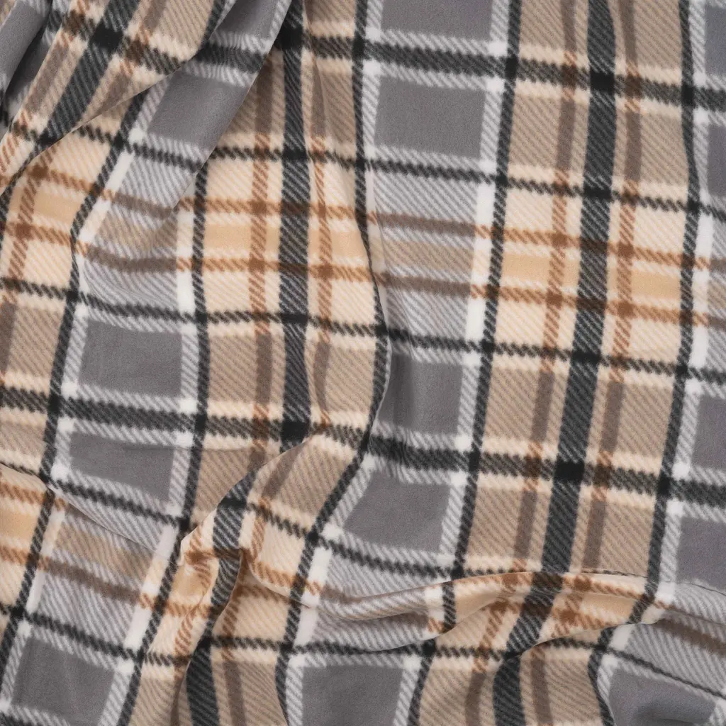 Плед Ardesto Fleece 100% полиэстер клетка серый 130 x 160 см (ART0721PB) - фото 5