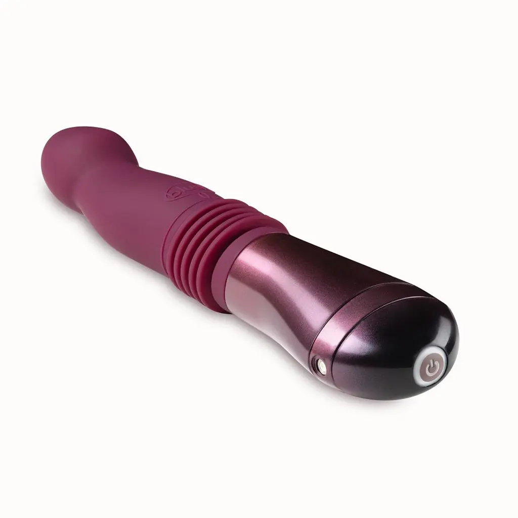 Пульсатор для точки G Blush Temptasia - Trixie Thrusting Dildo - Wine Red, 3 швидкості - фото 6
