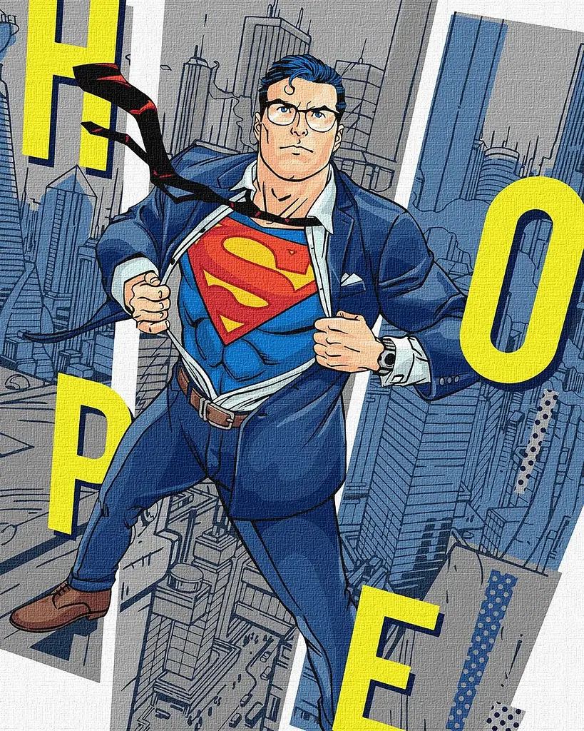 Картина за номерами Superman: Hope. Герої кіно 40x50 см Ідейка KHO 8714
