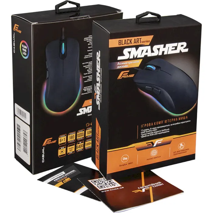 Миша Frime Smasher USB Black (FMC2020) - фото 6
