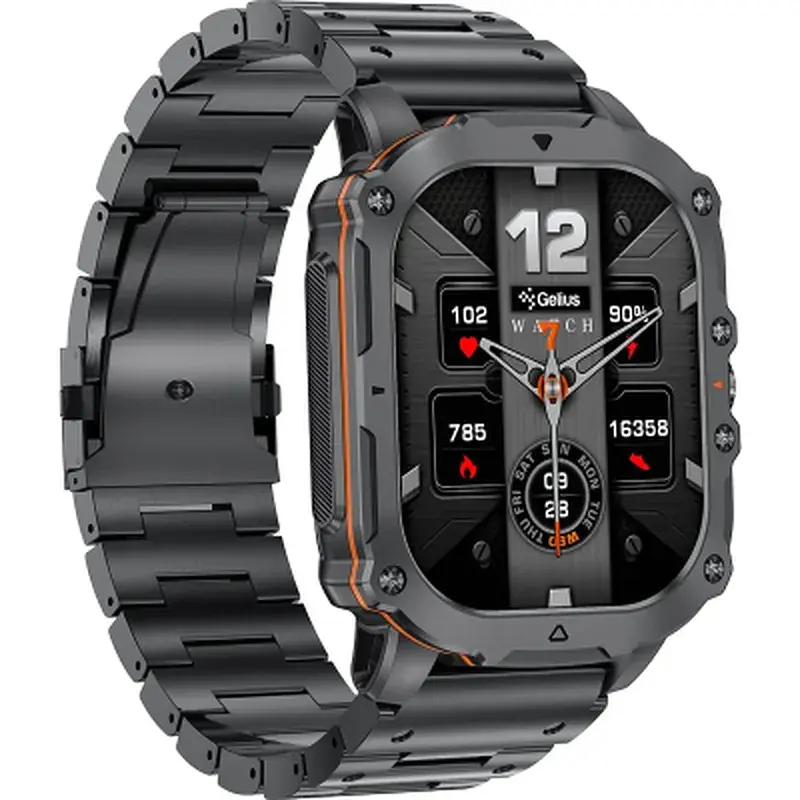 Смарт-годинник Gelius Tactical Heavy (GP-SW016) Black Chrome (2099901019097) - фото 5